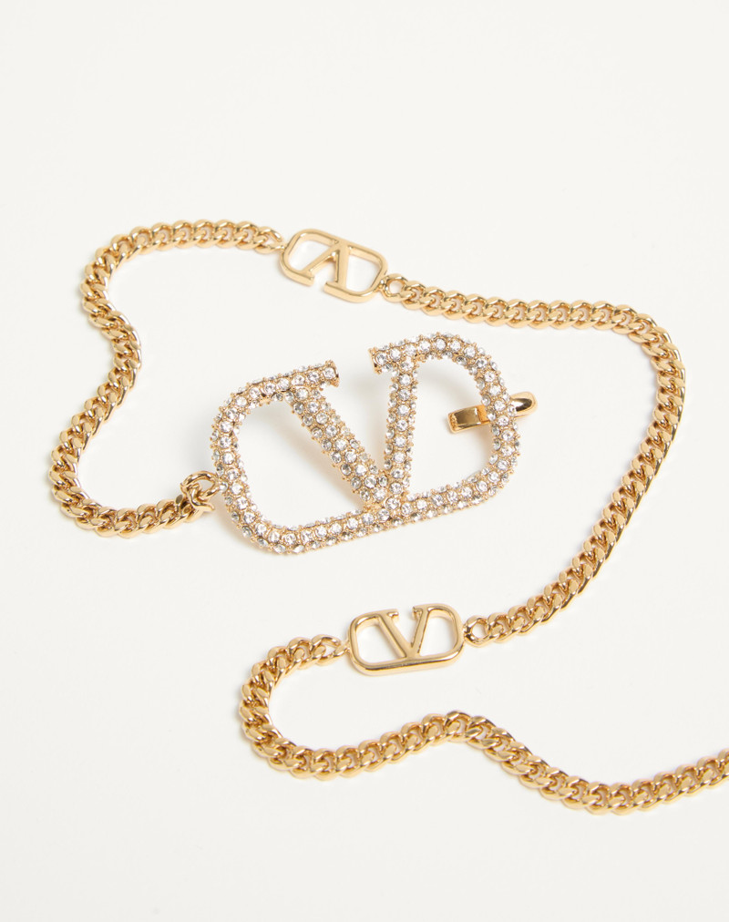 VALENTINO GARAVANI VLOGO SIGNATURE CHAIN BELT WITH SWAROVSKI® CRYSTALS 3