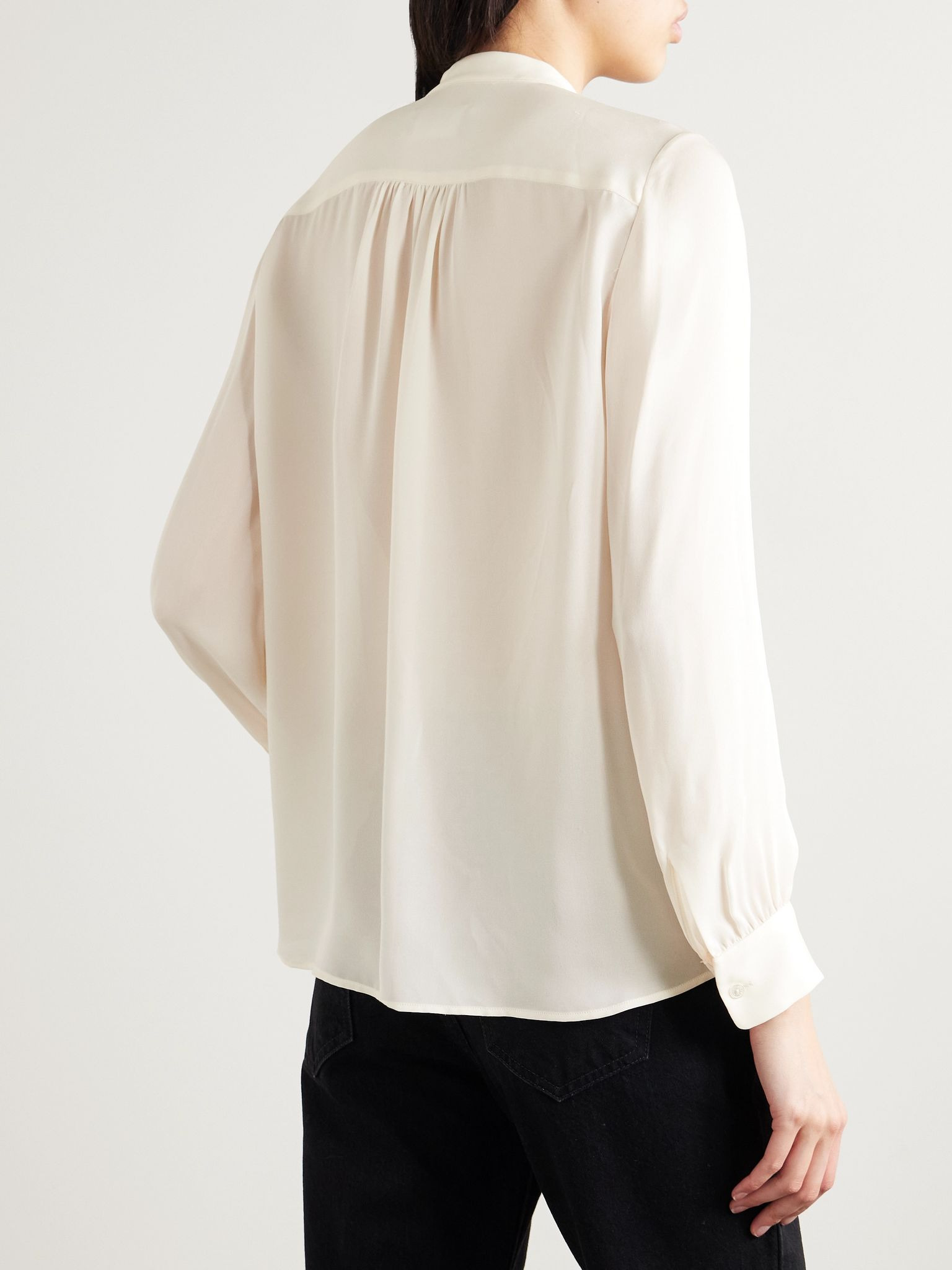 Montaine silk-georgette blouse Ivory - 4