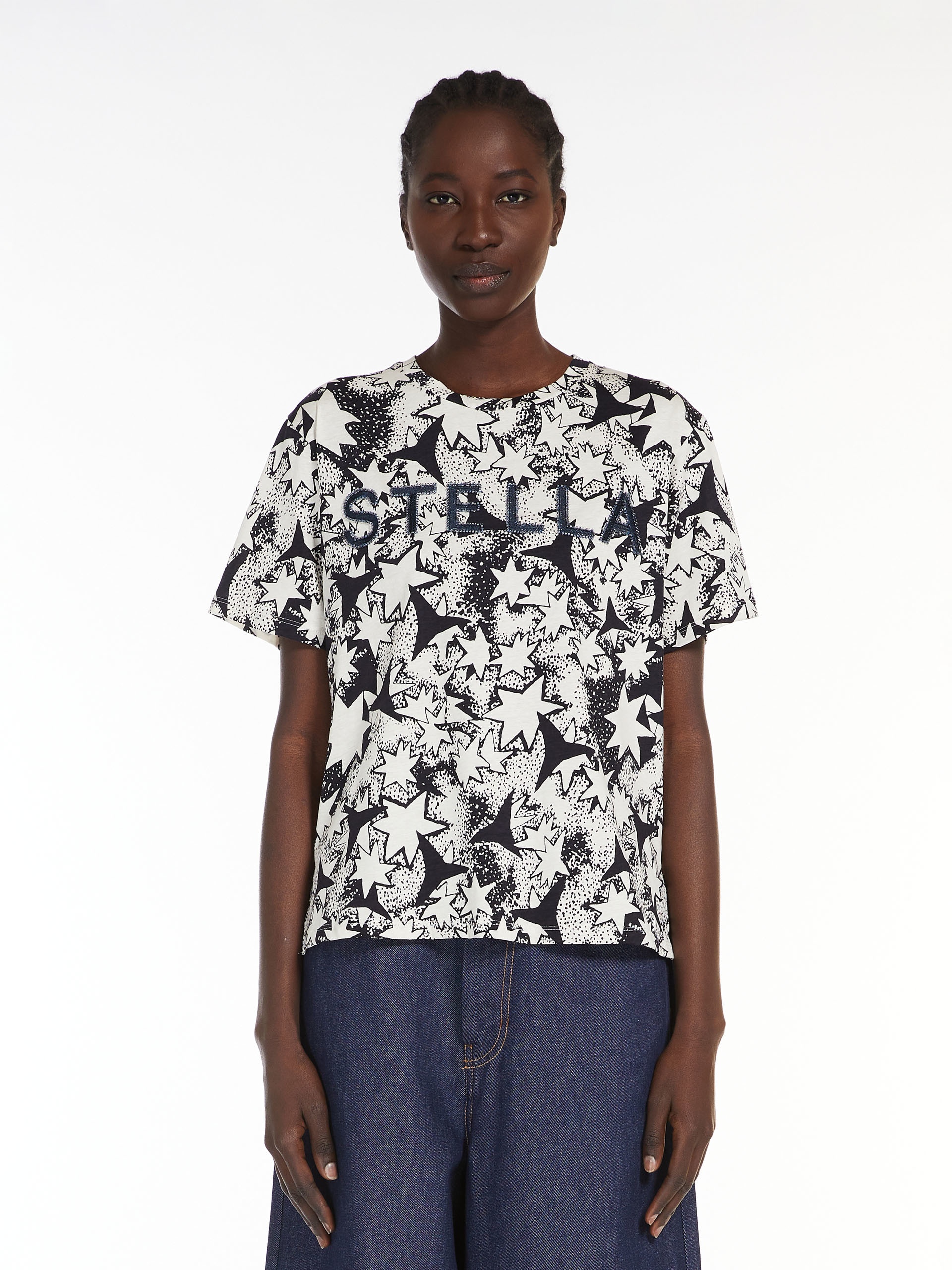 RADIO Print and embroidery-adorned cotton T-shirt - 3