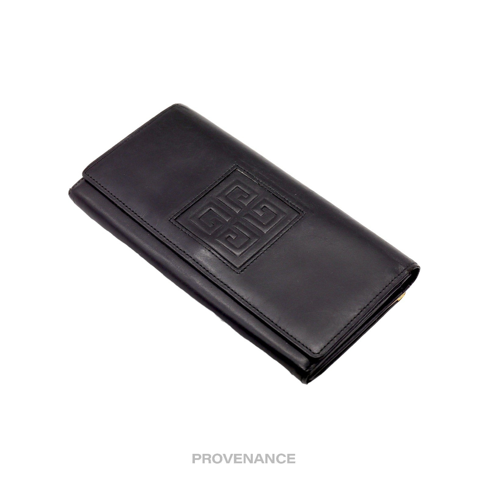 Givenchy Logo Snap Long Wallet - Black Leather - 4