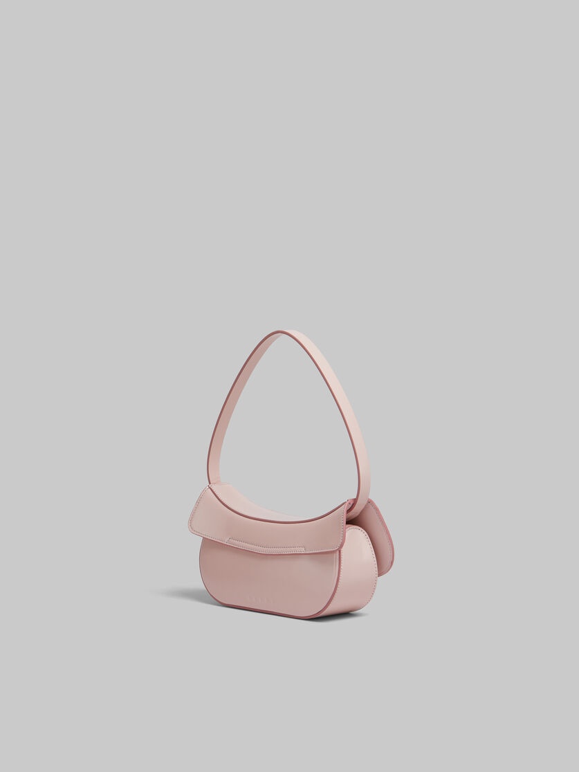 PINK LEATHER BUTTERFLY SMALL HOBO BAG - 3