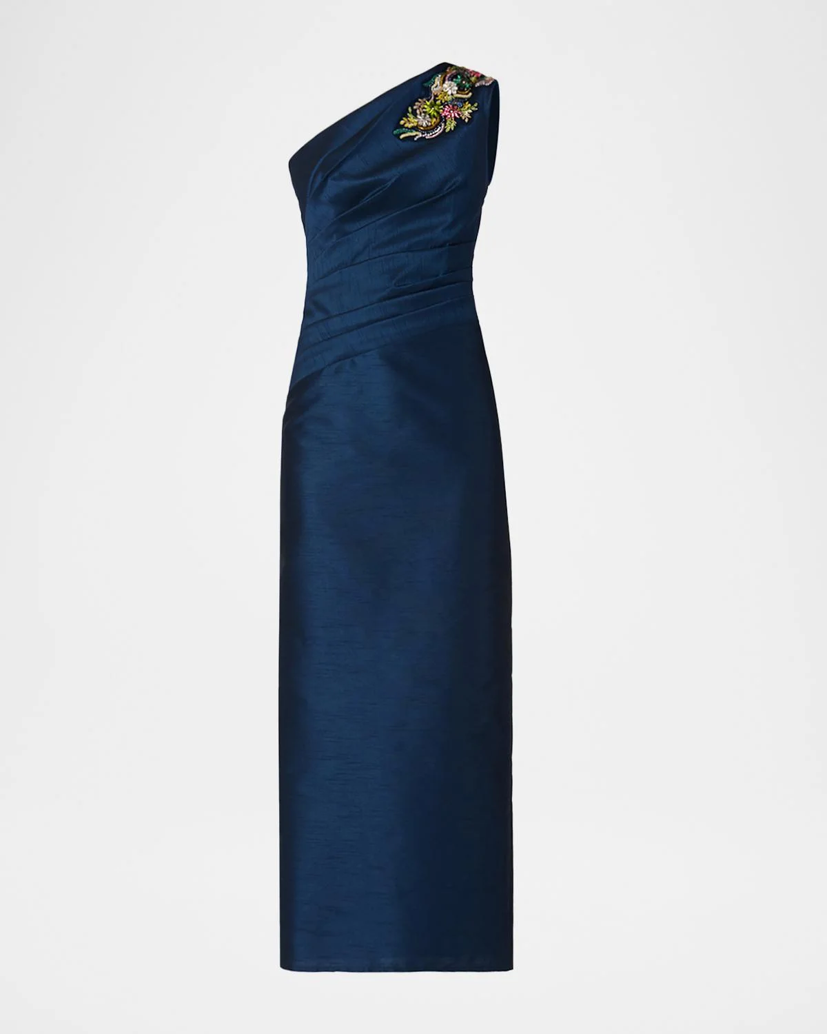 Como Sleeveless Beaded One-Shoulder Midi Dress - 1
