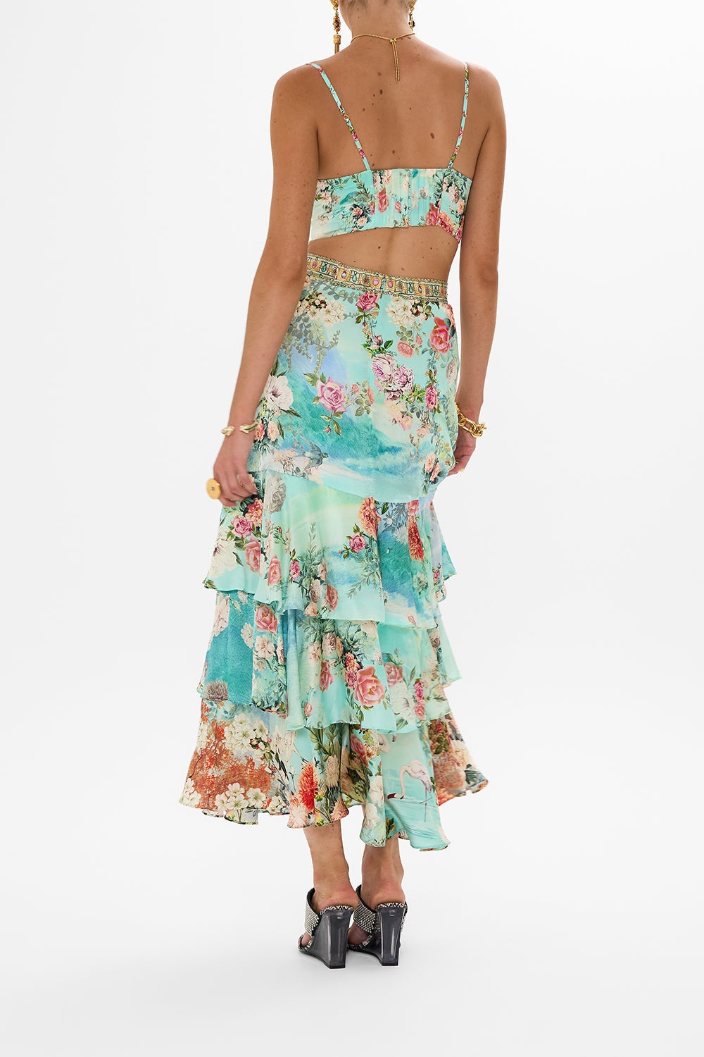 TIERED RUFFLE SKIRT - 3
