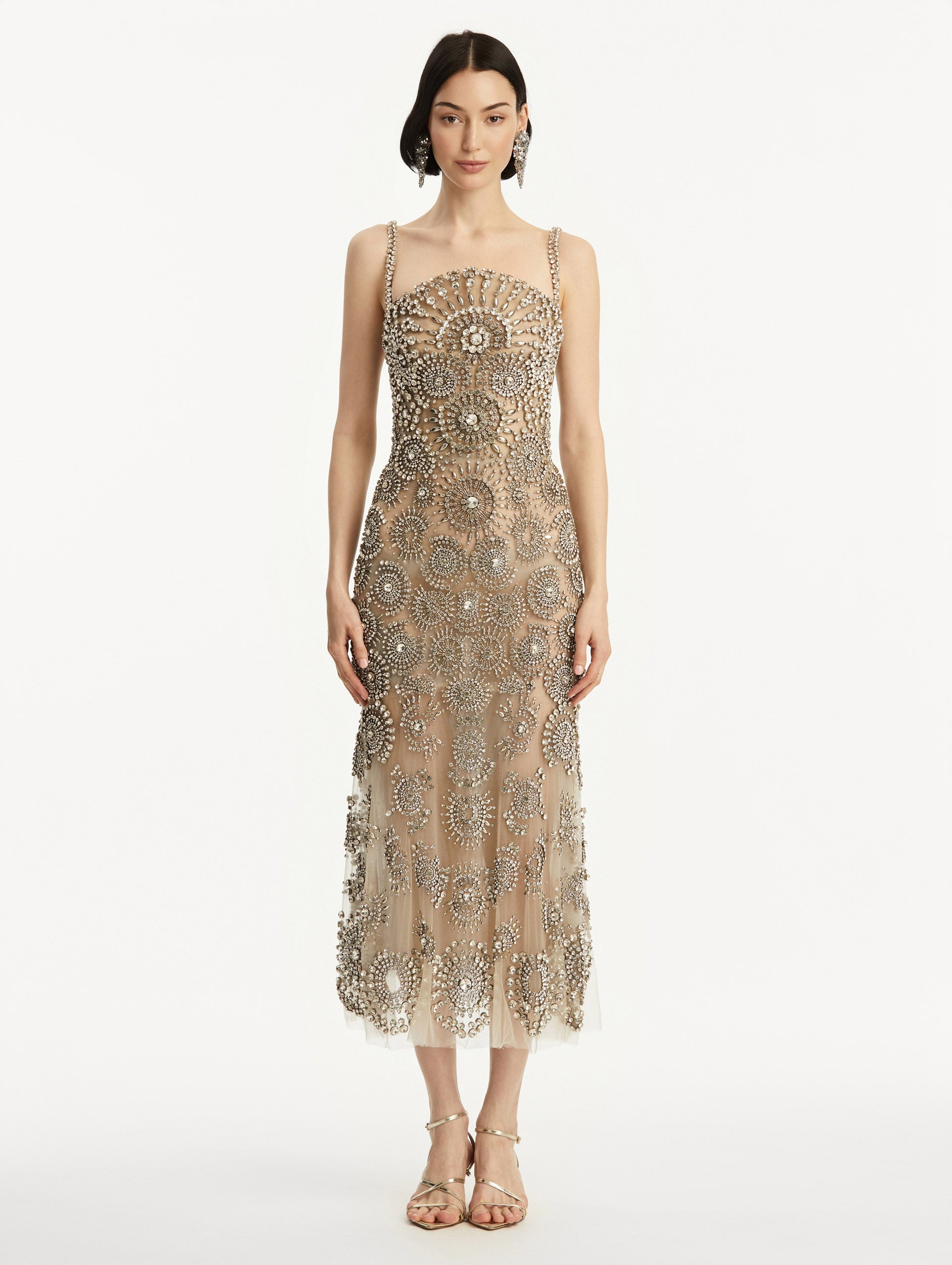 CRYSTAL MEDALLION COCKTAIL DRESS - 2