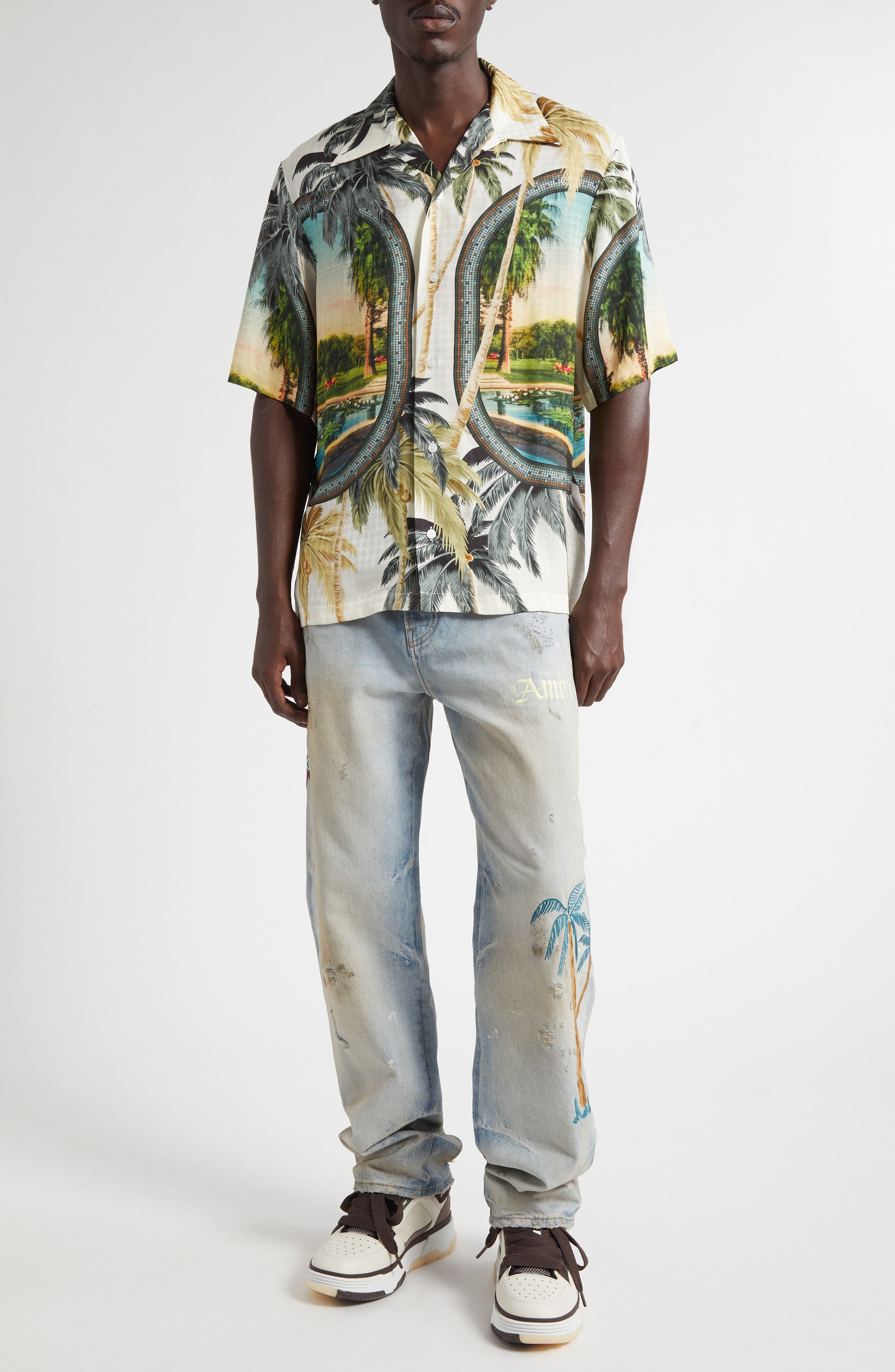 AMIRI Paradise Bowling Shirt in Multi at Nordstrom - 2