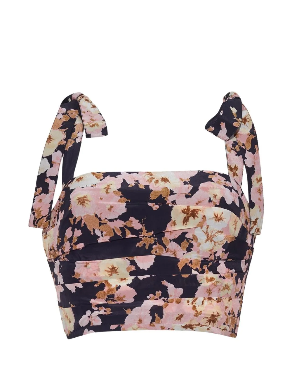 Daria floral-print tie-strap top - 1