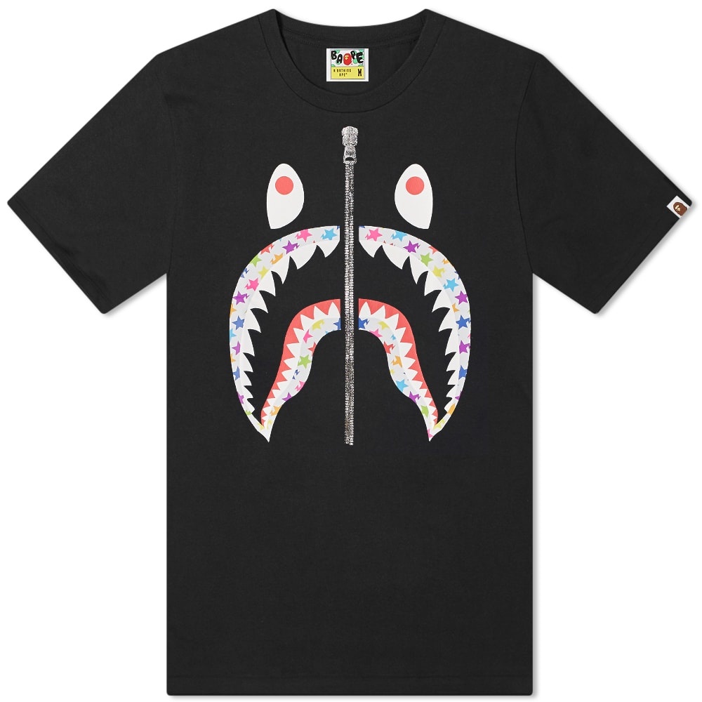 A Bathing Ape STA Pattern Shark Tee - 1