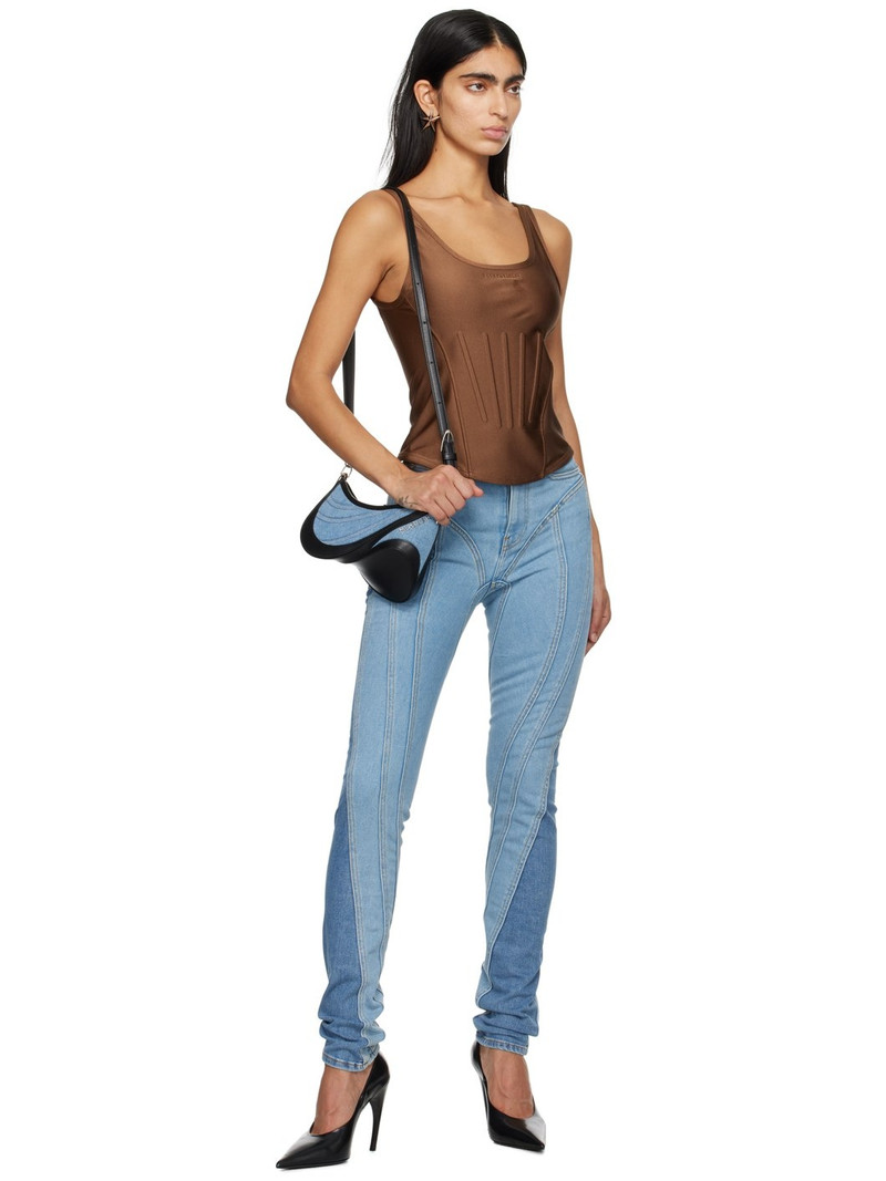 MUGLER Blue Spiral Jeans outlook