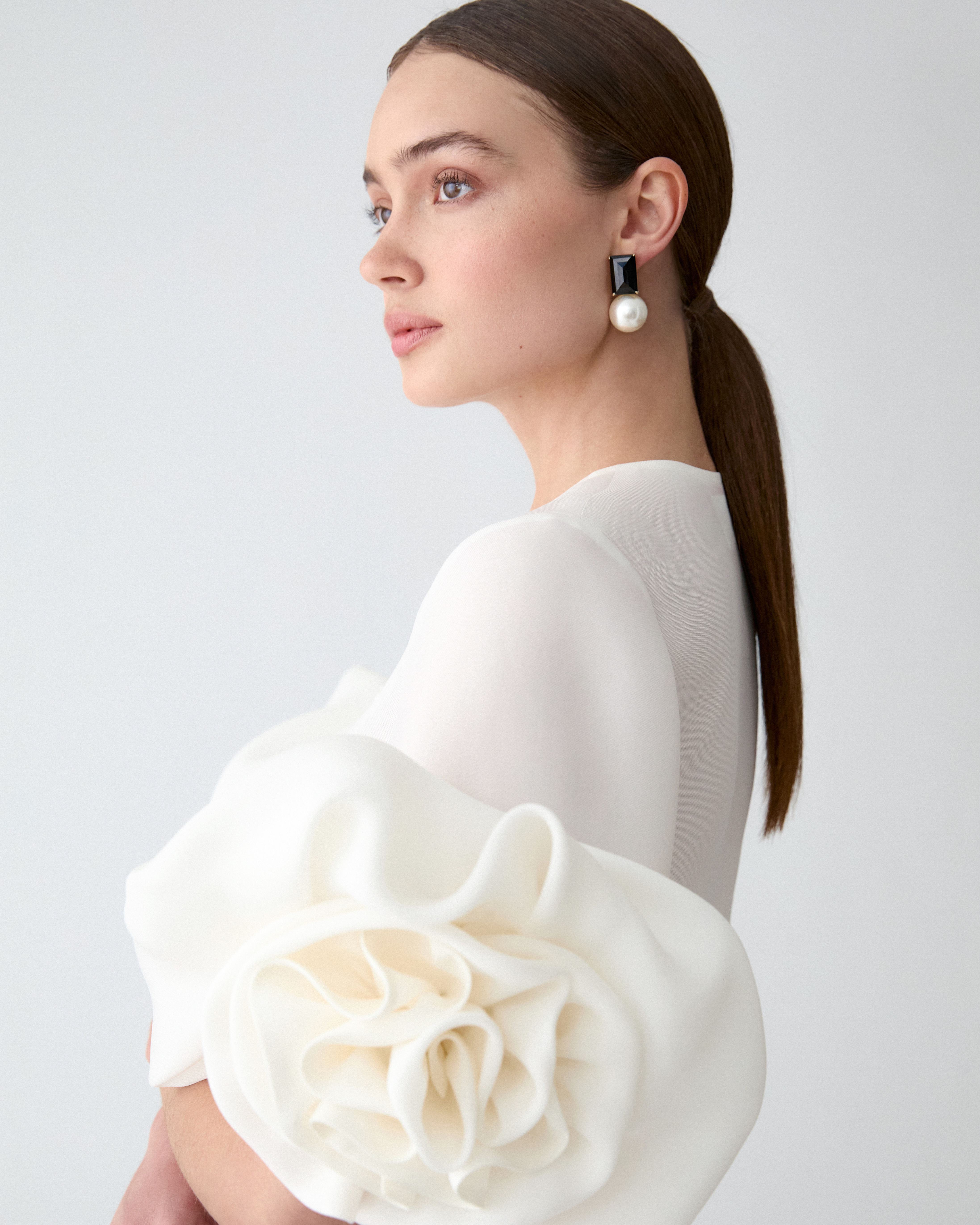 Gazar Blouse with Rosettes - 4