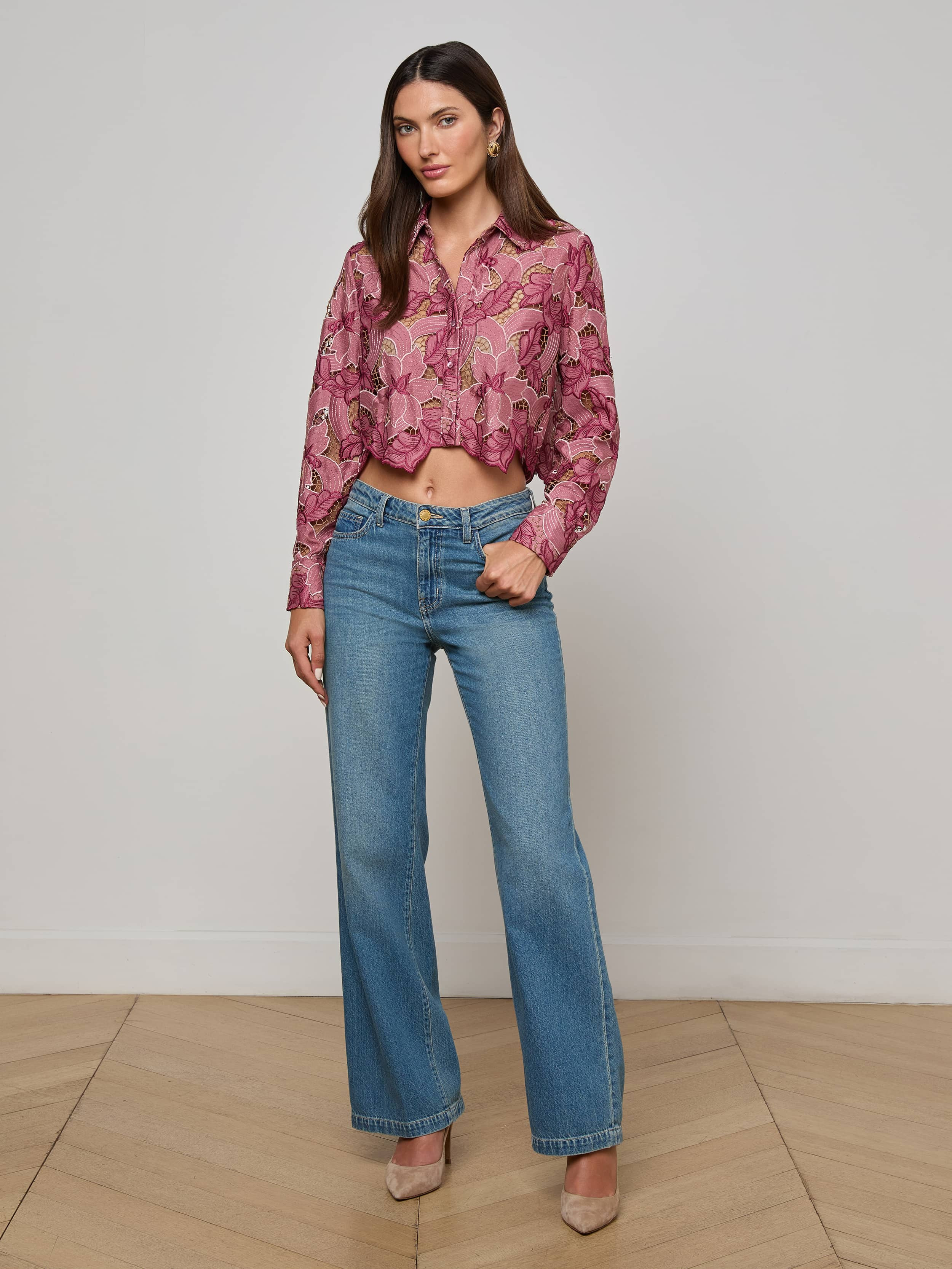 Akemi Cropped Lace Blouse - 4
