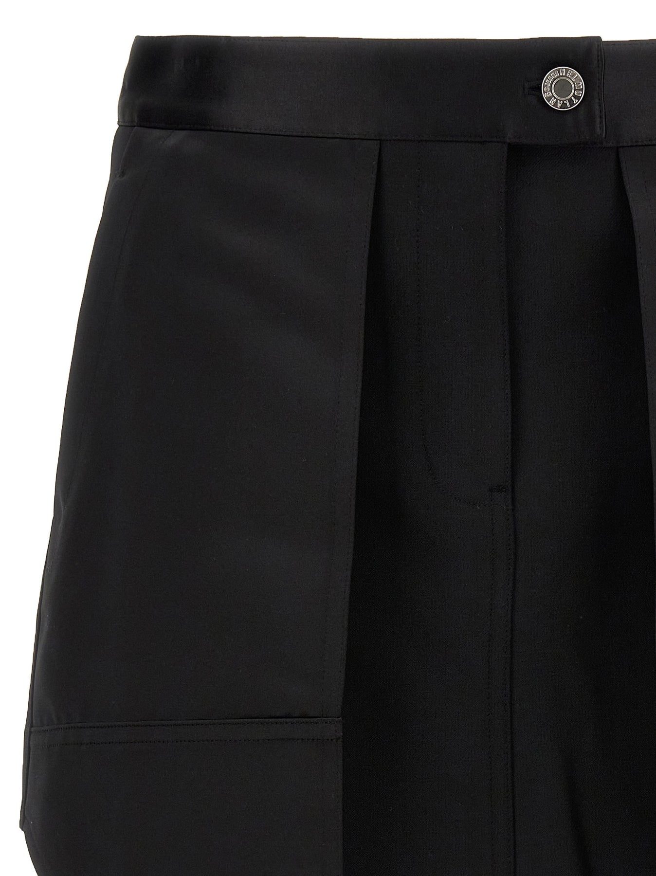 Satin Panel Skirt Skirts Black - 3