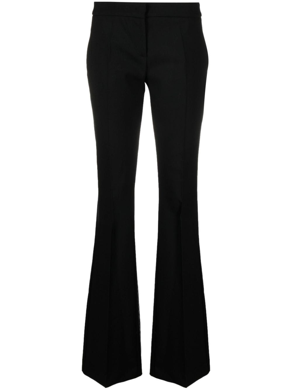 flared wool-blend trousers - 1