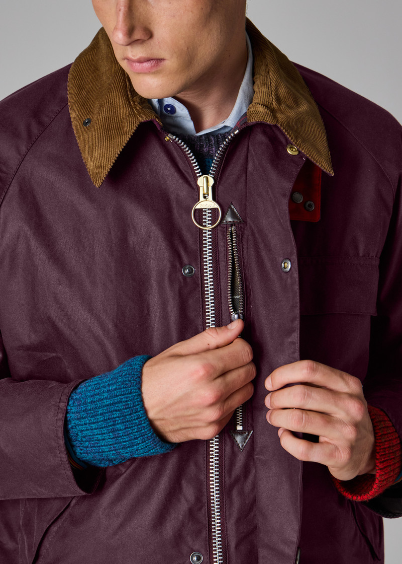 Paul Smith loves Barbour - Grape Transport Wax Jacket 12
