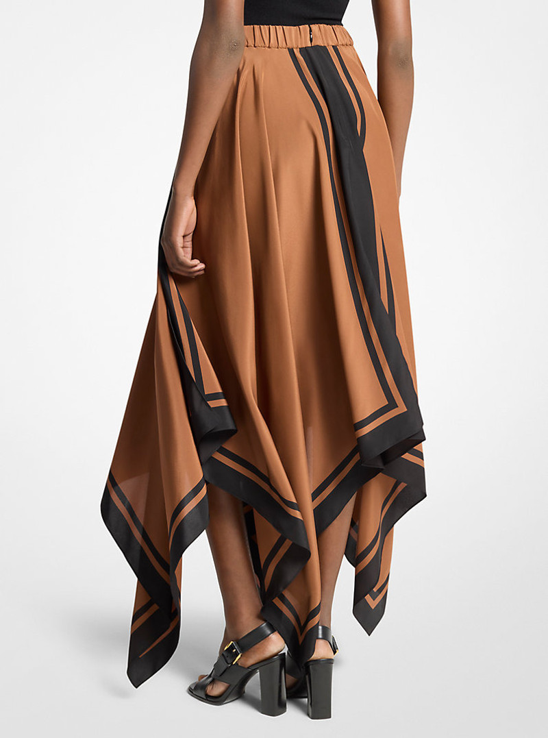 Silk Crepe De Chine Scarf Skirt 2