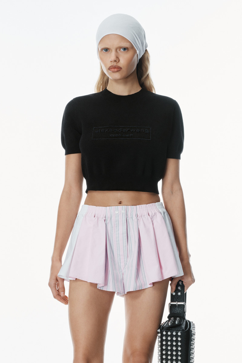 Alexander Wang Logo-Embossed Ribbed Chenille Sweater outlook