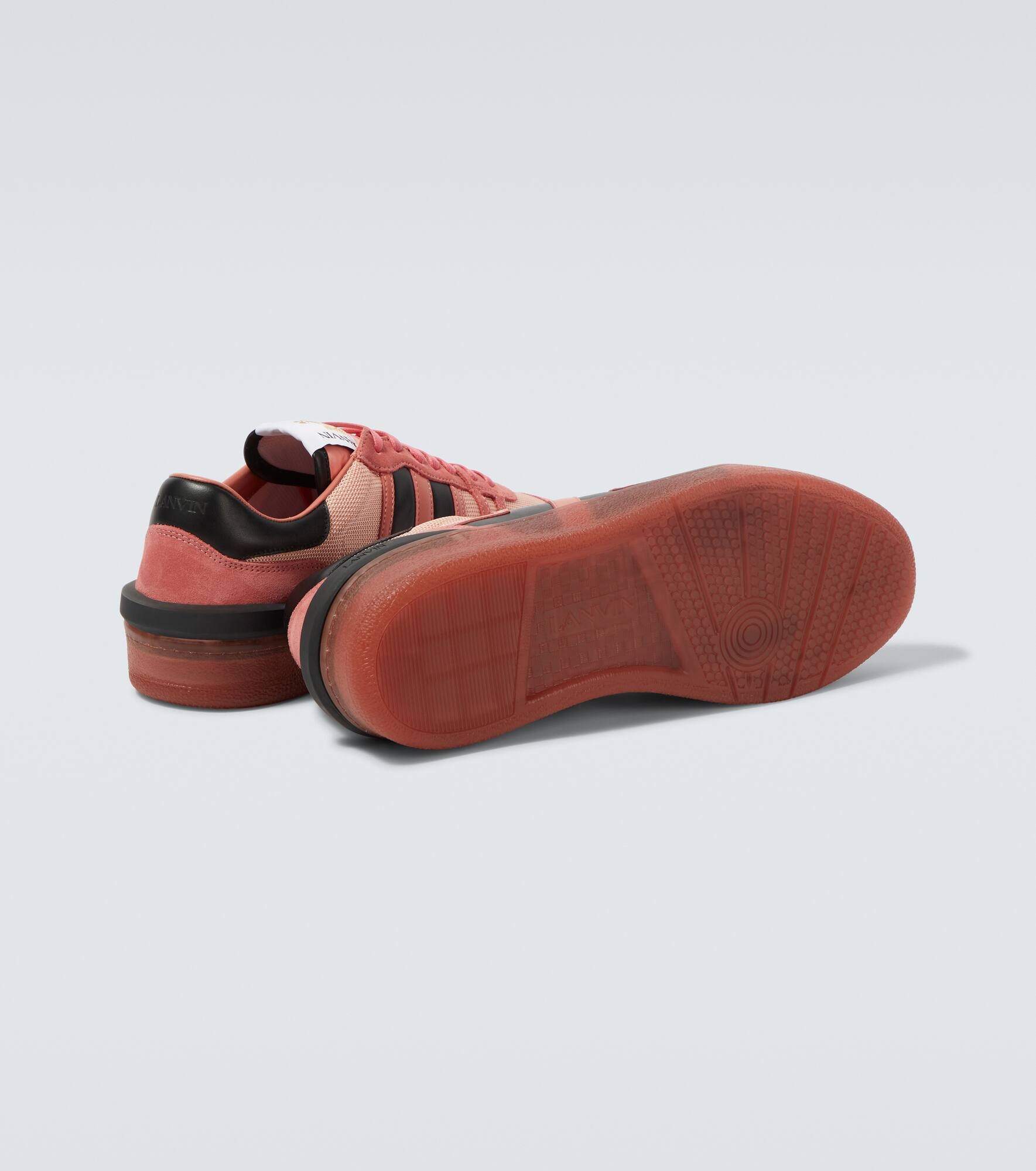 Clay suede-trimmed sneakers - 7