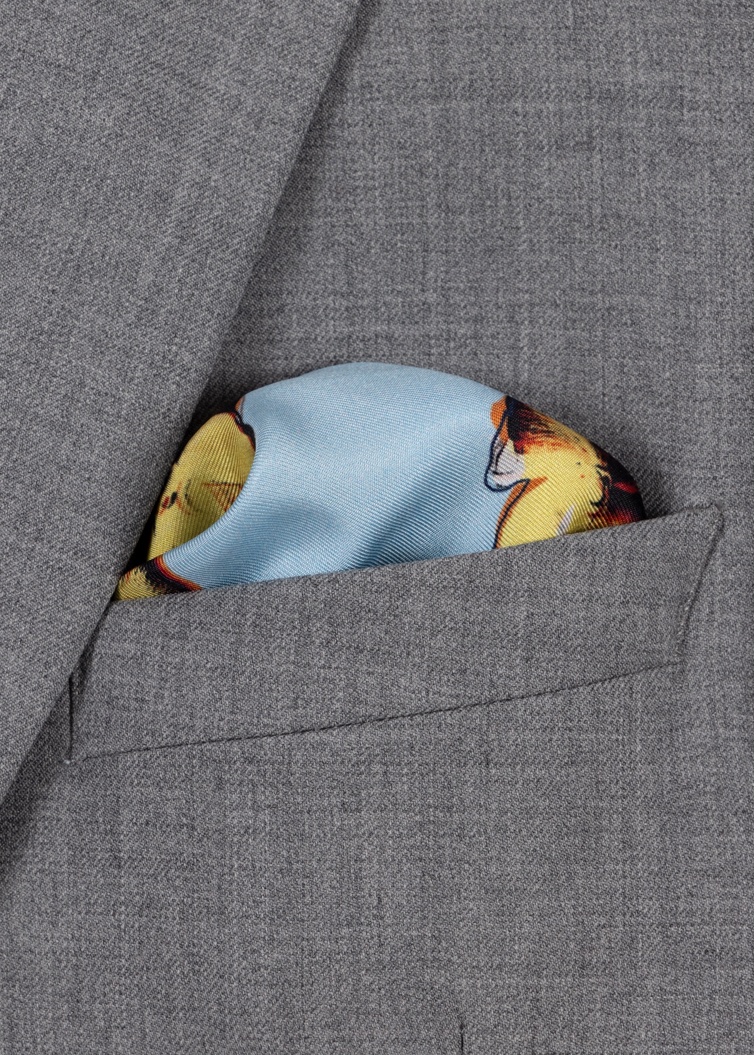 Floral Print Silk Pocket Square - 4