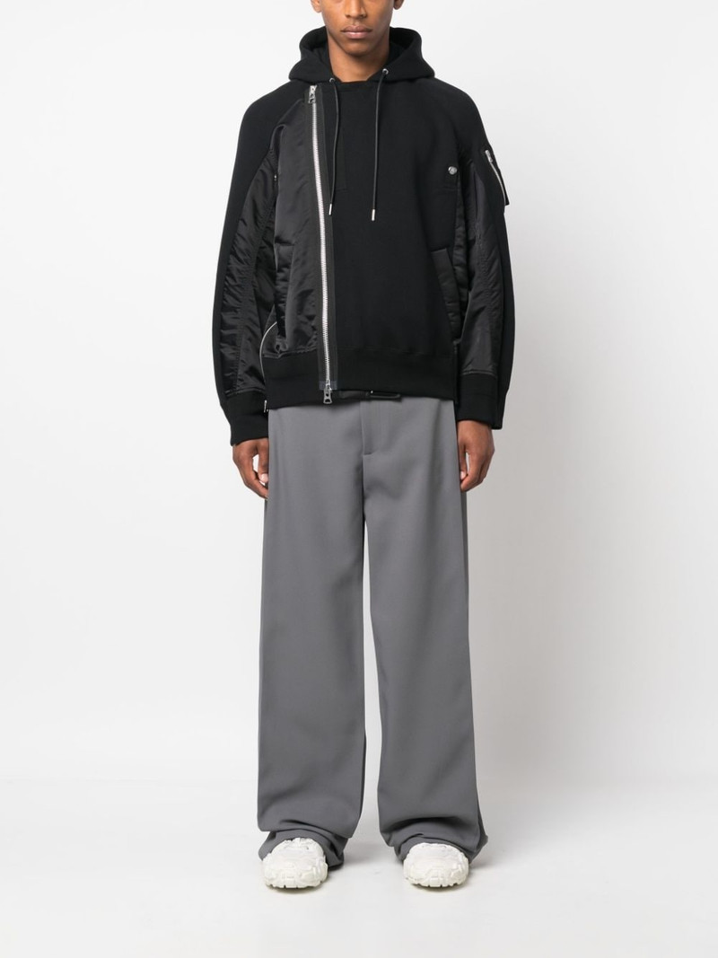 sacai Sponge side-zip hoodie outlook
