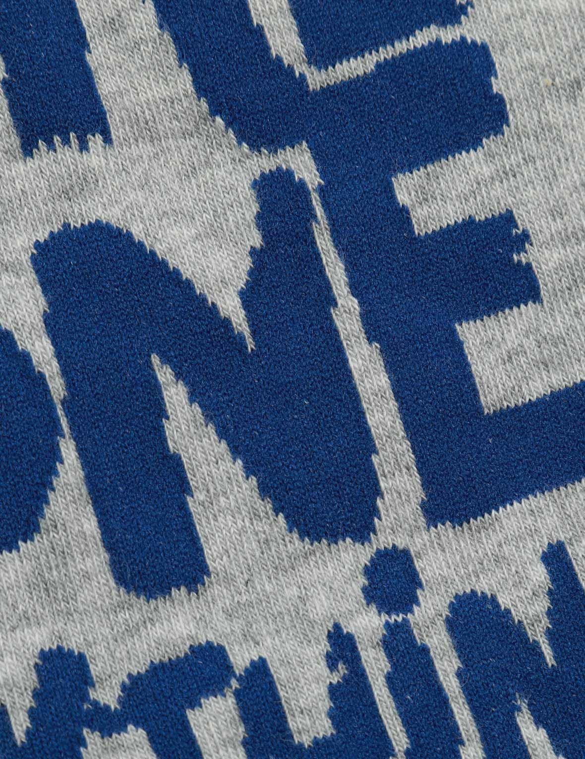 ALLOVER GRAFFITI SLOGAN JACQUARD LONG SOCKS - 3