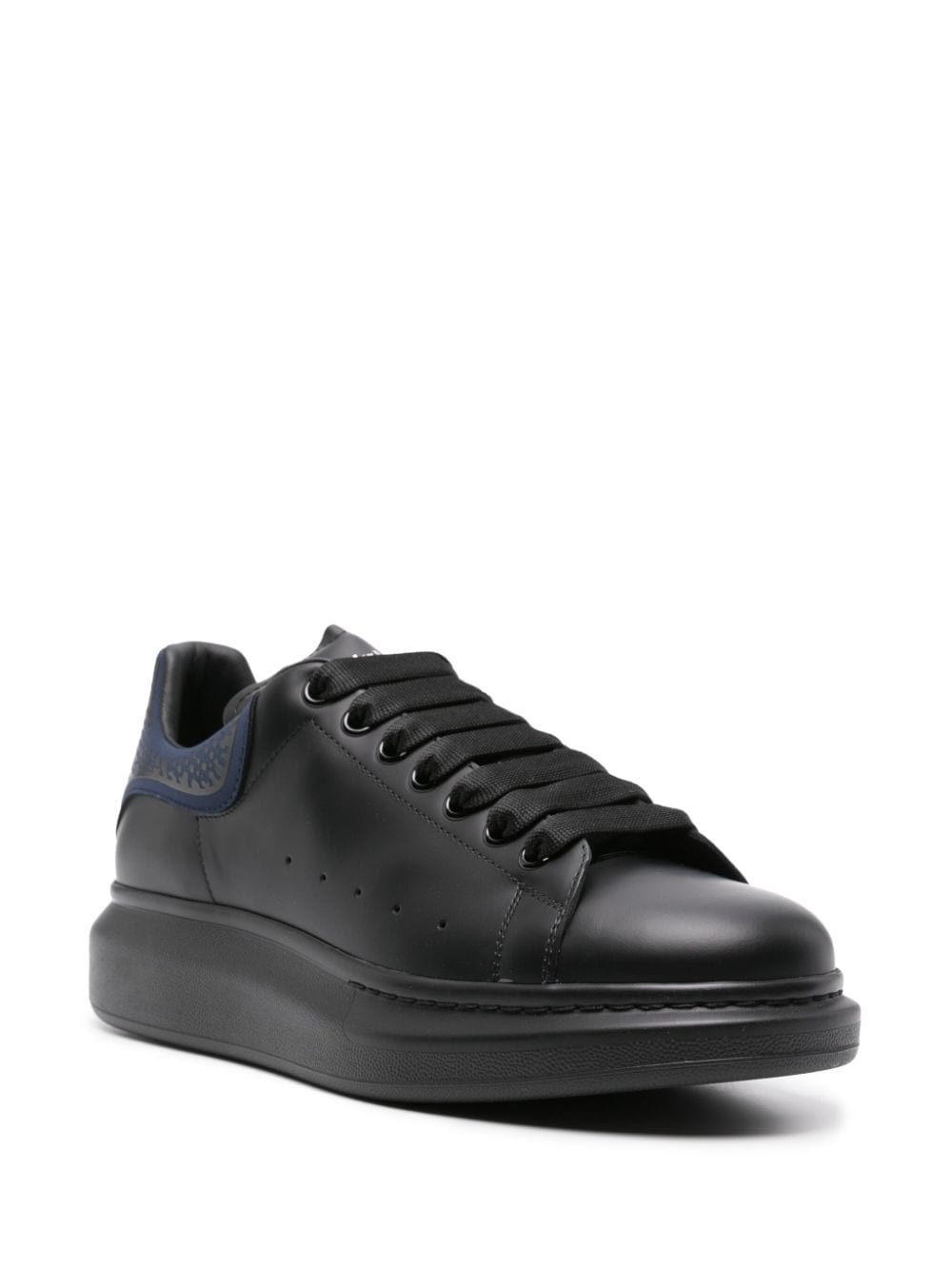 lace-up leather sneakers - 2