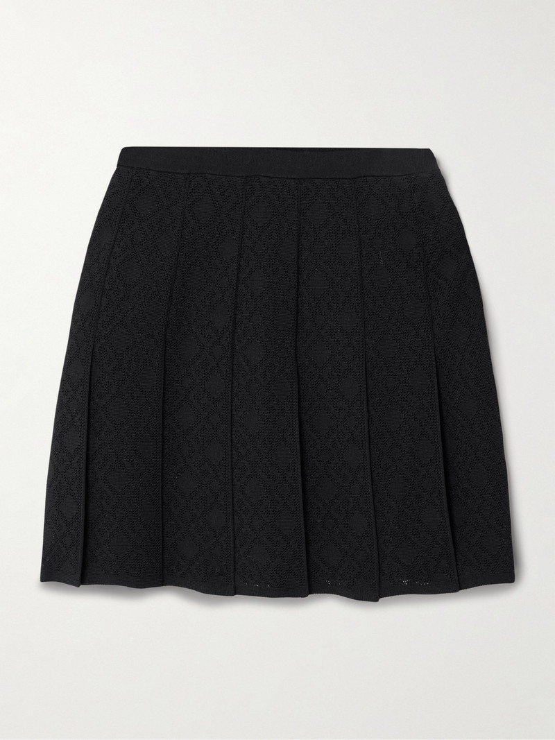 Pleated jacquard-knit 미니 스커트 한국어 - 1
