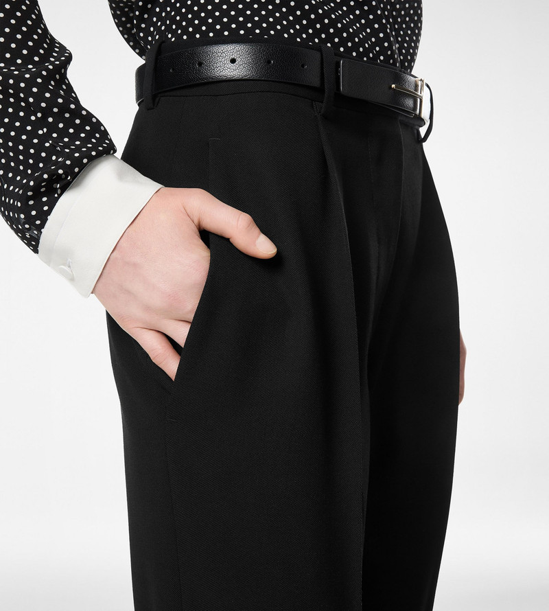 TOM FORD SHARP GRAIN DE POUDRE RELAXED PLEATED STRAIGHT PANTS outlook