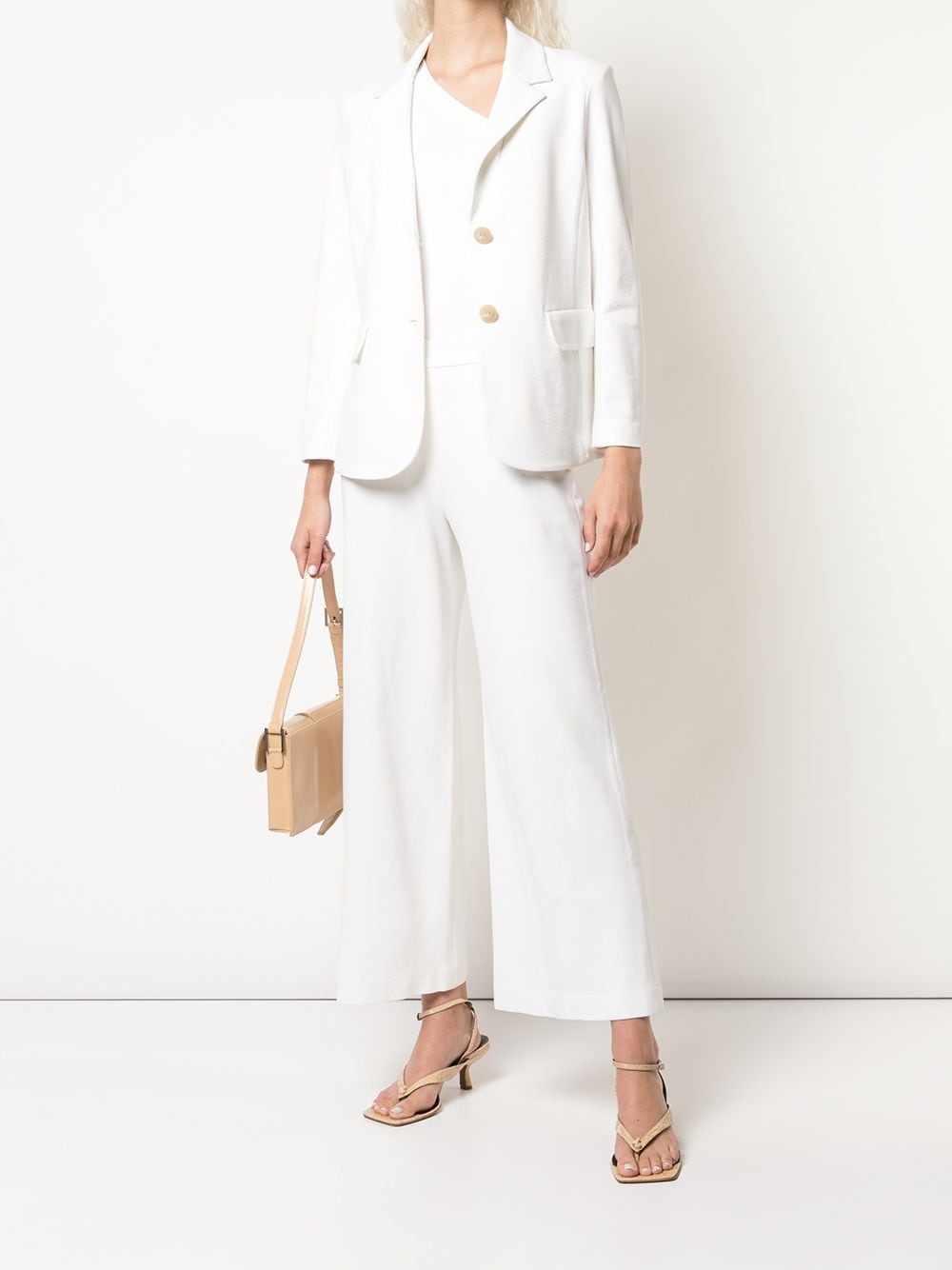 pull on cropped straight trousers - 2