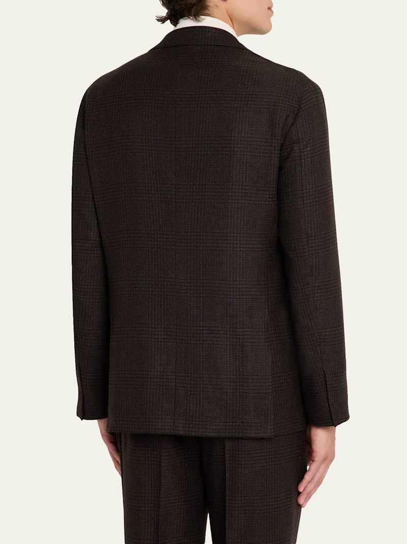 Brunello Cucinelli Men's Wool, Cashmere and Silk Prince of Wales Suit outlook