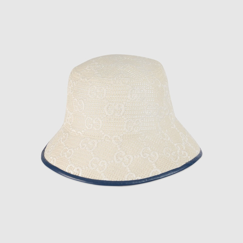 GG embroidered cotton bucket hat 4