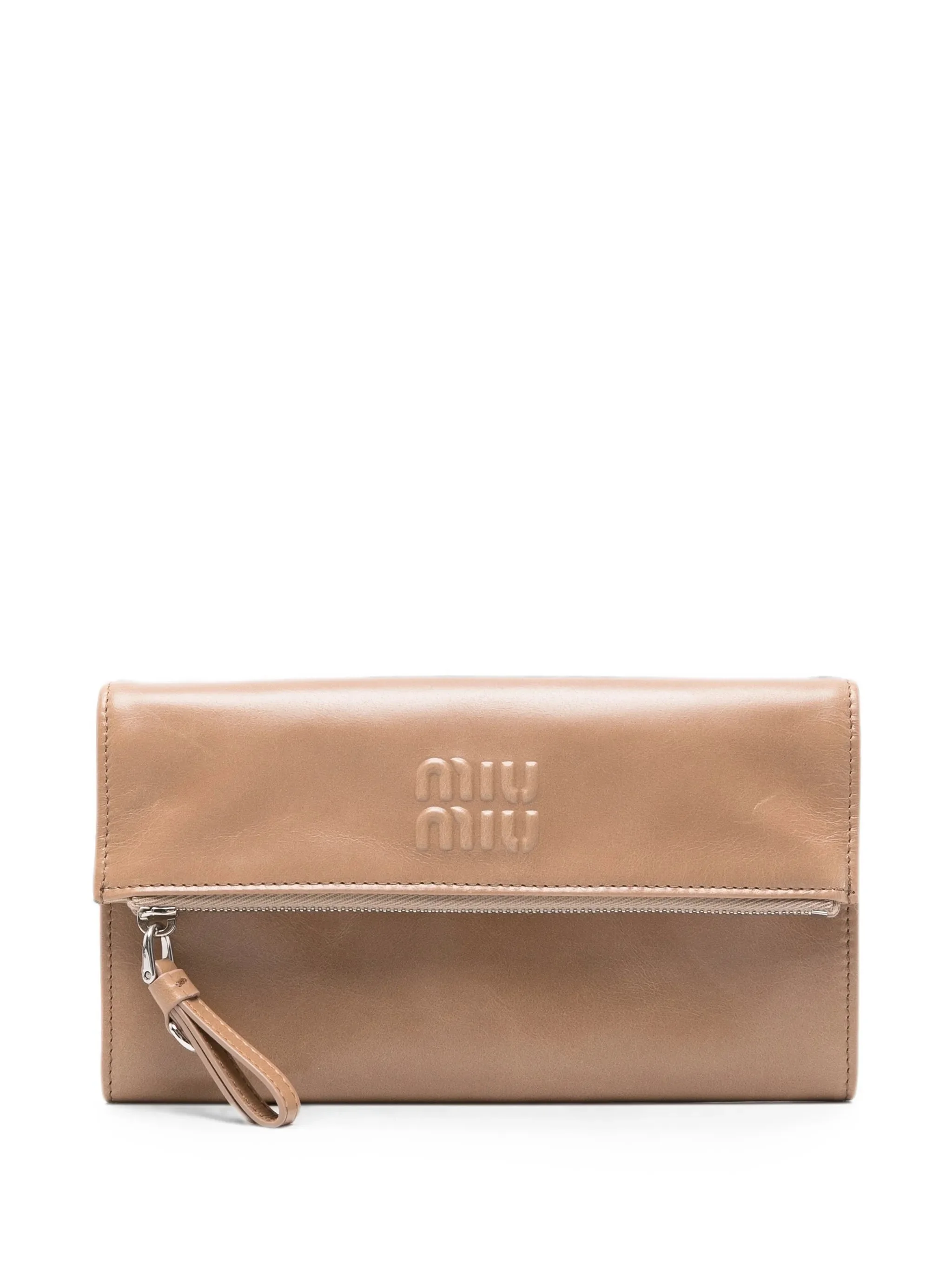 Miu Miu Logo-embossed Leather Cross Body Bag - 1