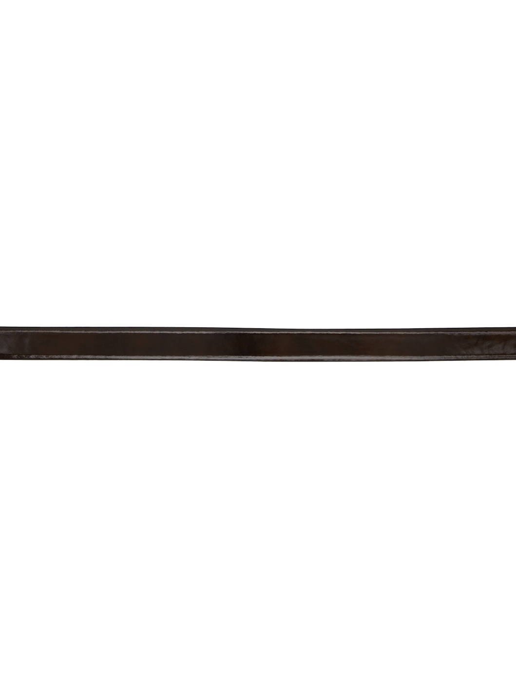 Brown Skinny Oval Buckle Belt - 2