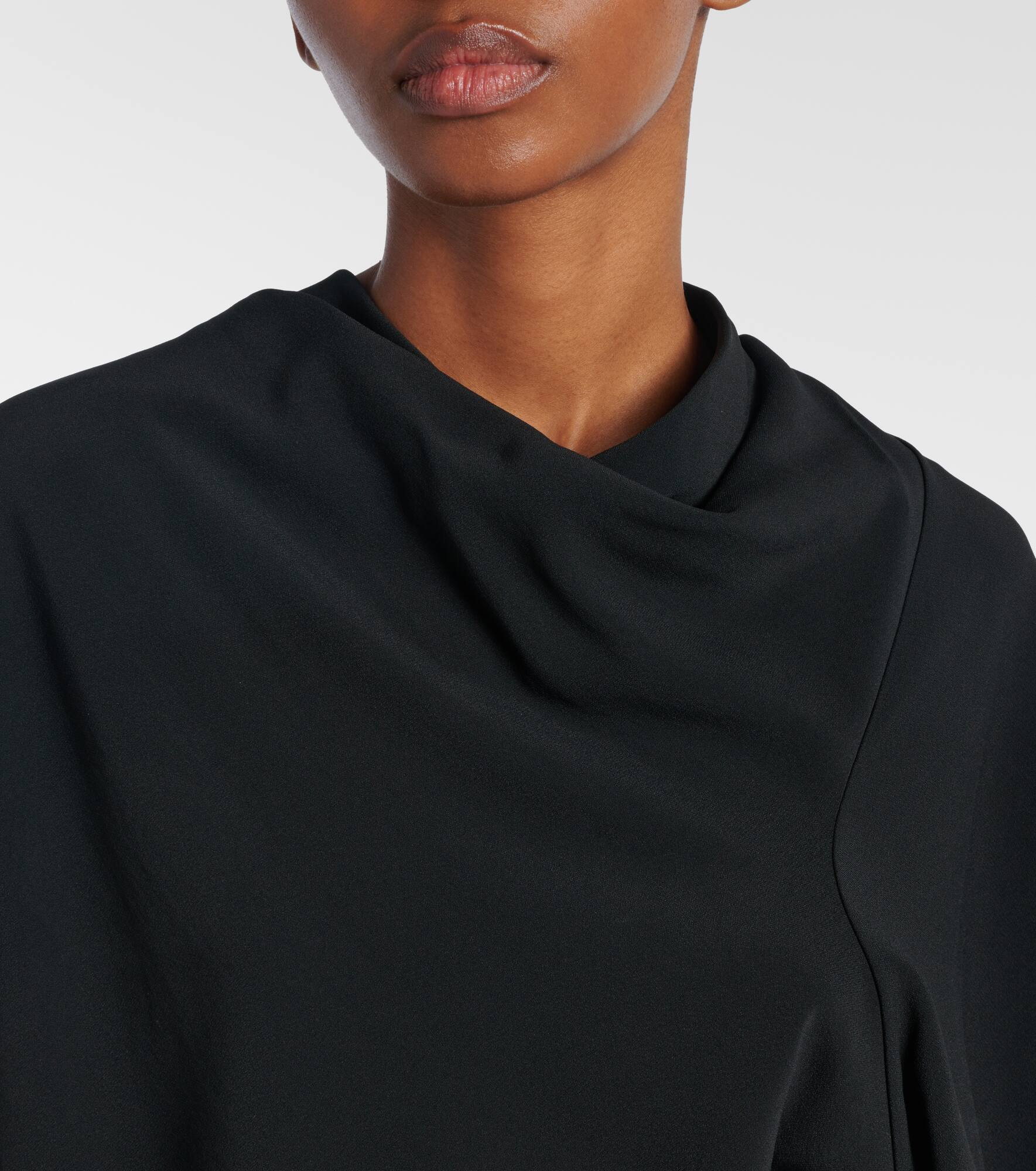 Draped charmeuse top - 4