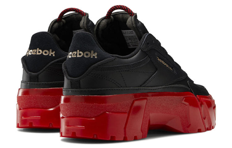 (WMNS) Reebok Club C Cardi B 'Black Vector Red' H05179 - 5