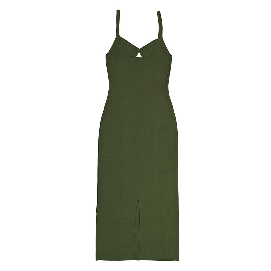 Khaite Ladies Seaweed Green Eden Knit Maxi Dress - 7