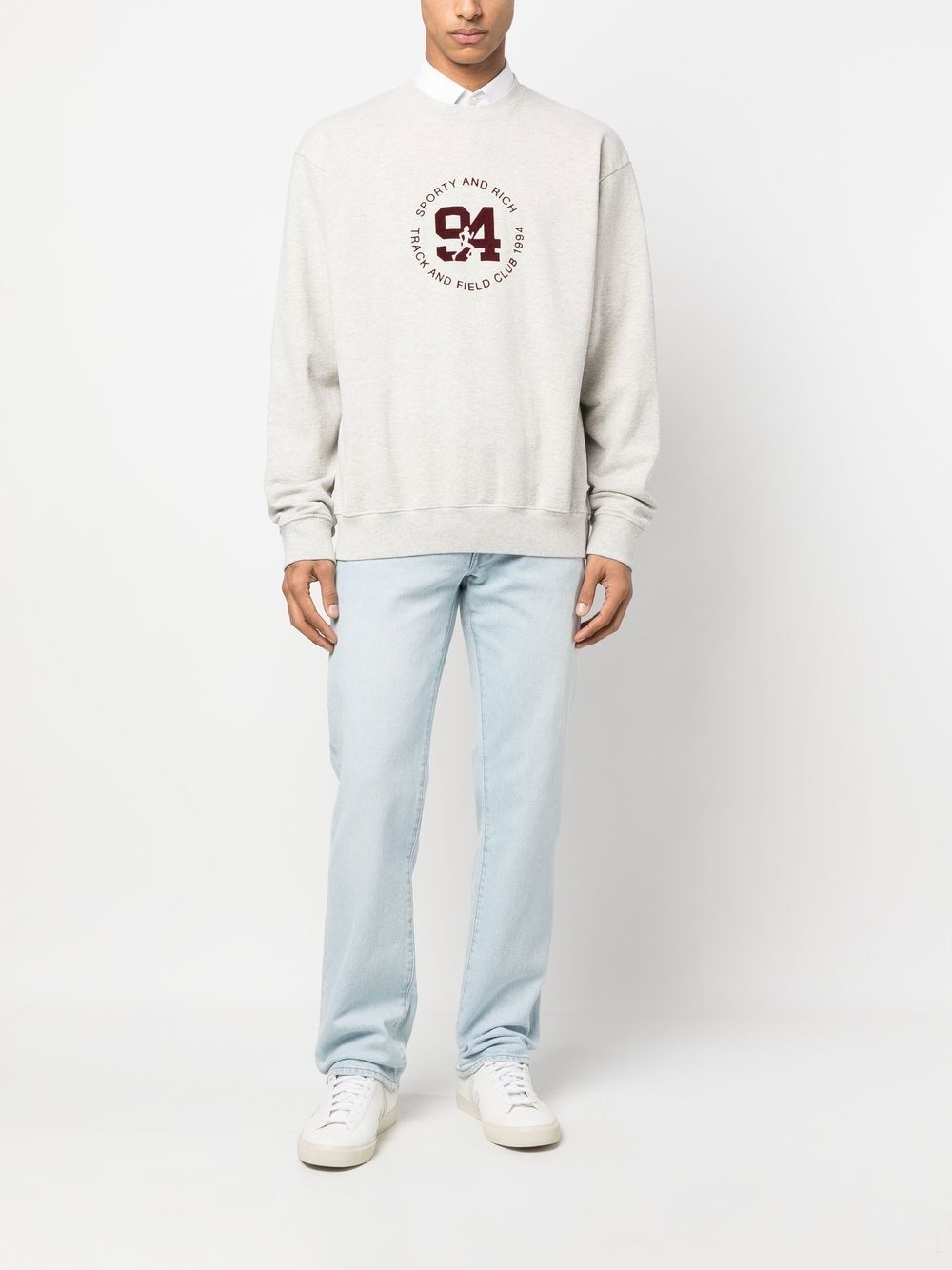 logo-print crew-neck sweatshirt - 3