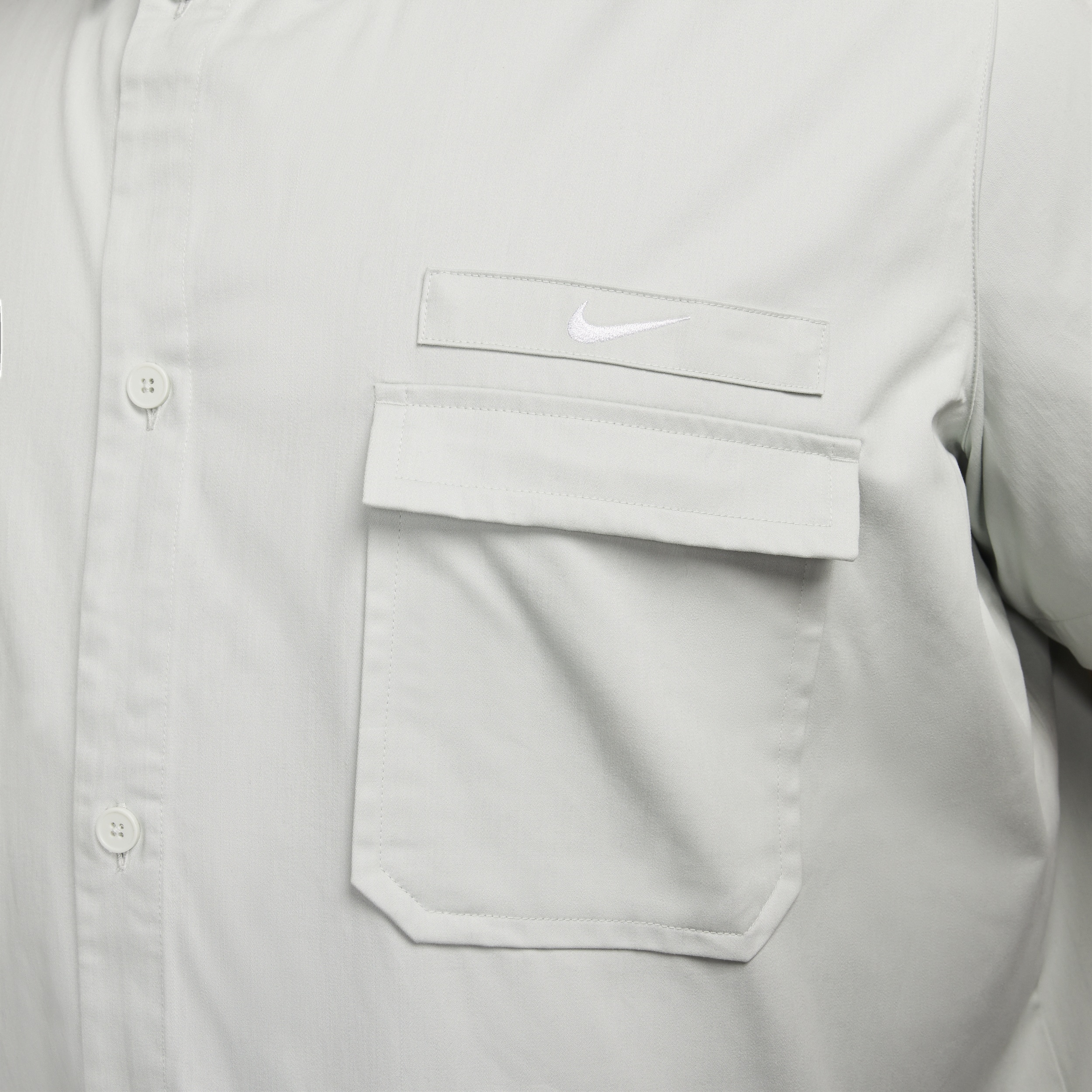 Nike Men's Life Woven Military Short-Sleeve Button-Down Shirt - 9