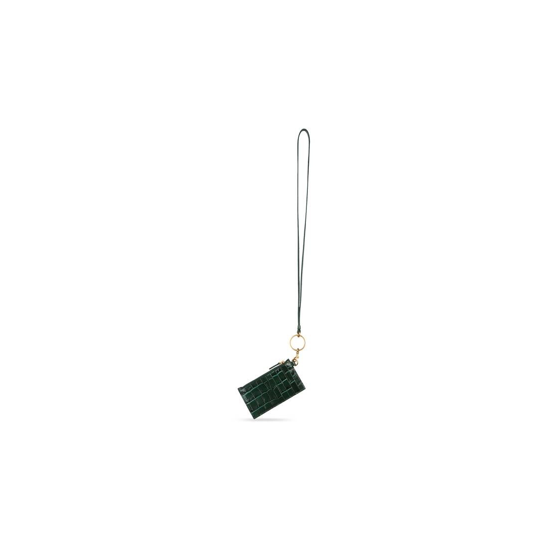 Men's Cash Card Case On Keychain in Forest Green - 2