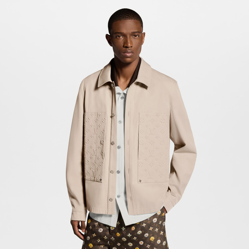 Embossed Signature Cotton Overshirt 2