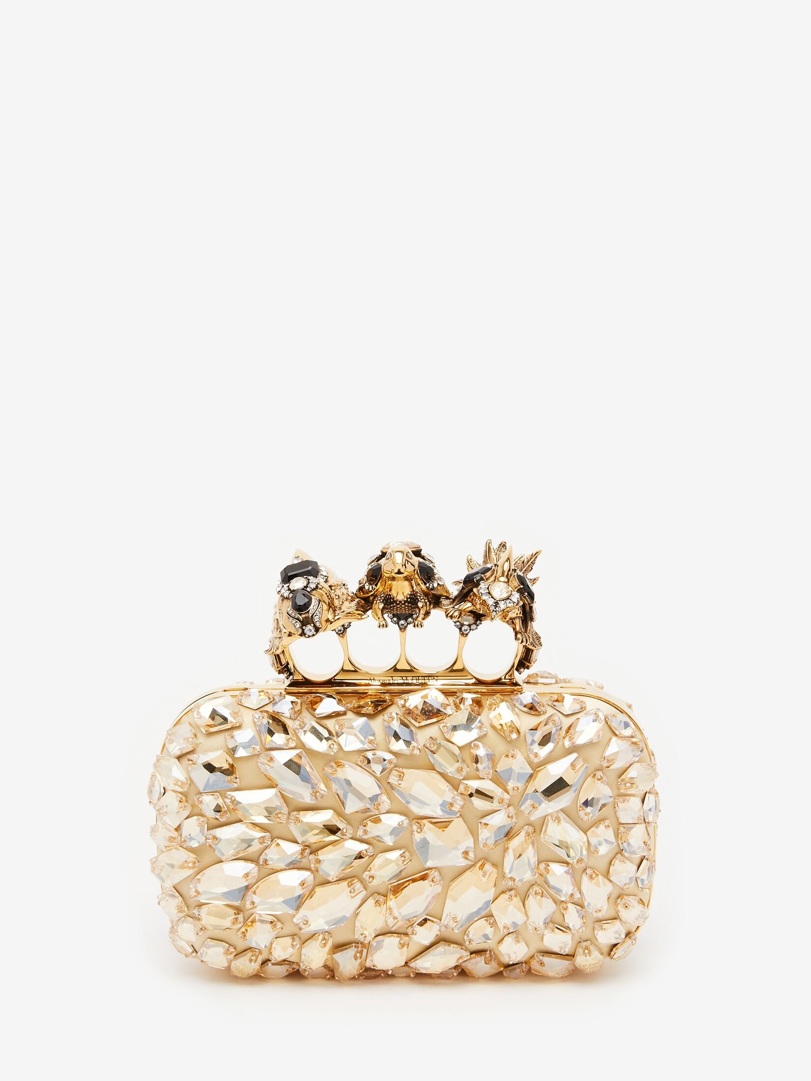 Women's Bosch Knuckle Clutch in Gold - 1