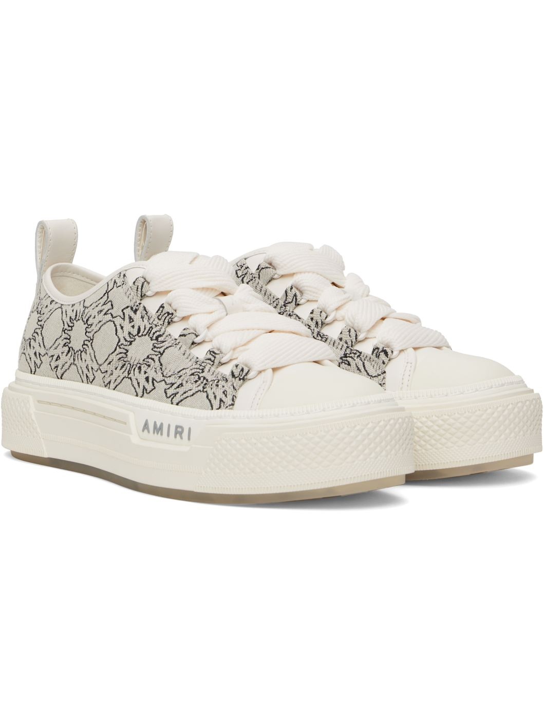 Gray MA Quad Jacquard Court Low Sneakers - 4