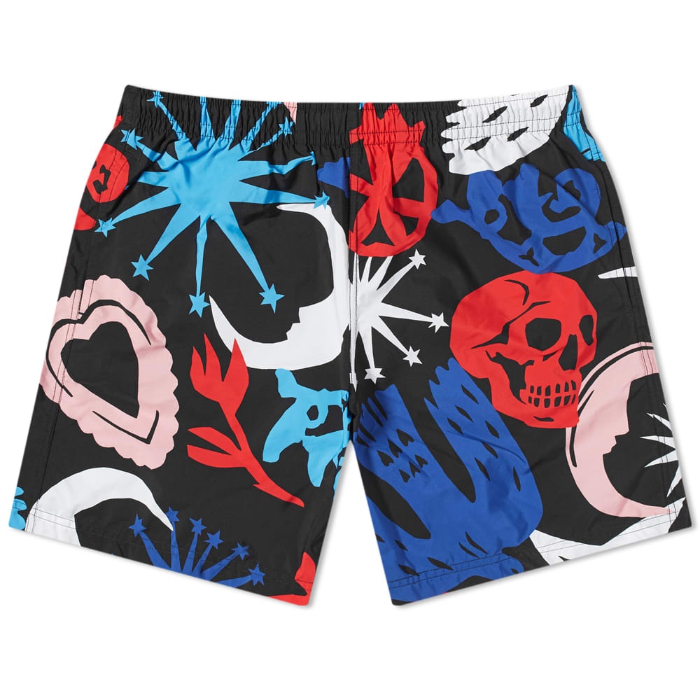 Alexander McQueen Graffiti Print Swim Short - 1