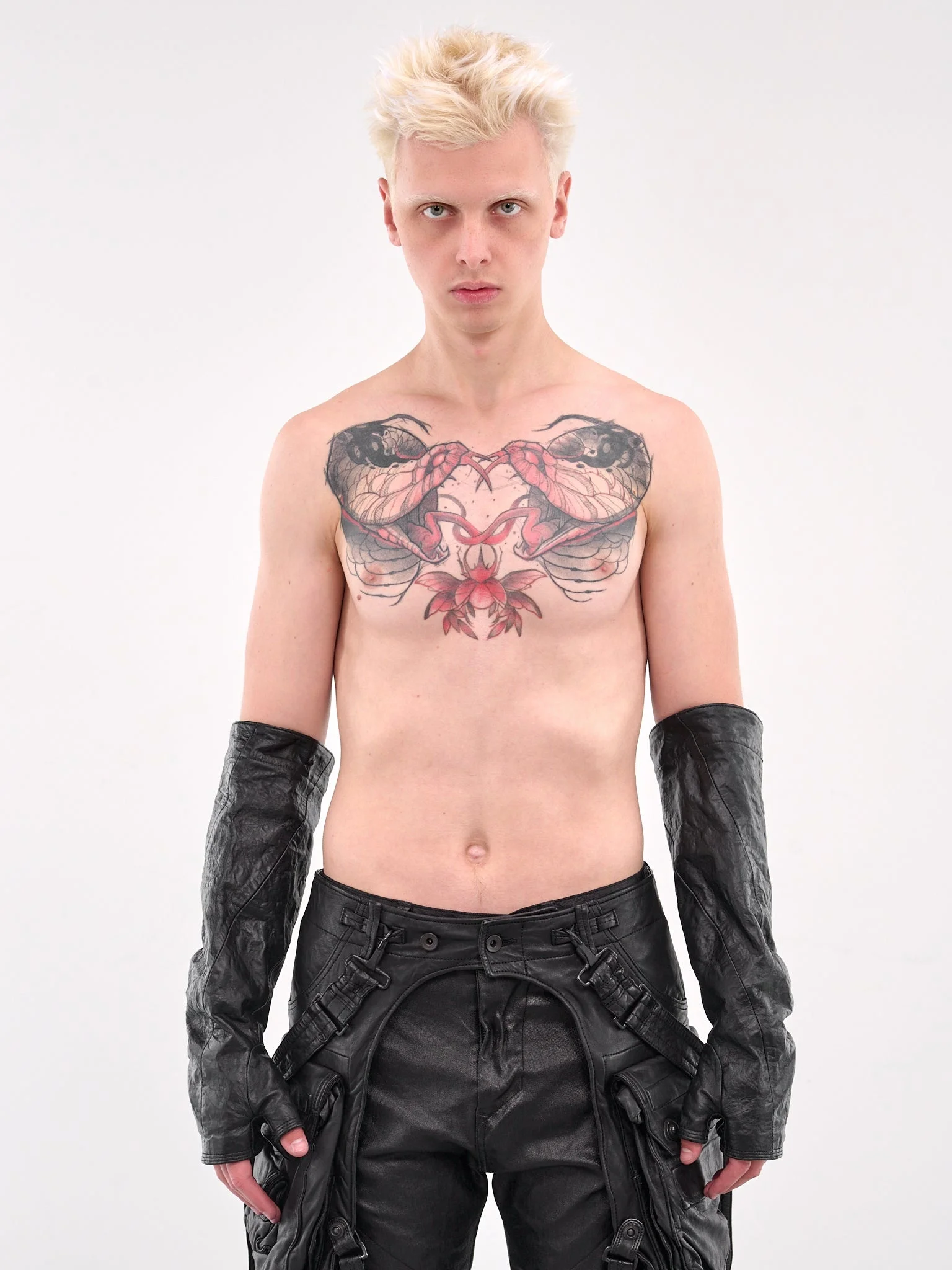 Fingerless Leather Gloves - 1