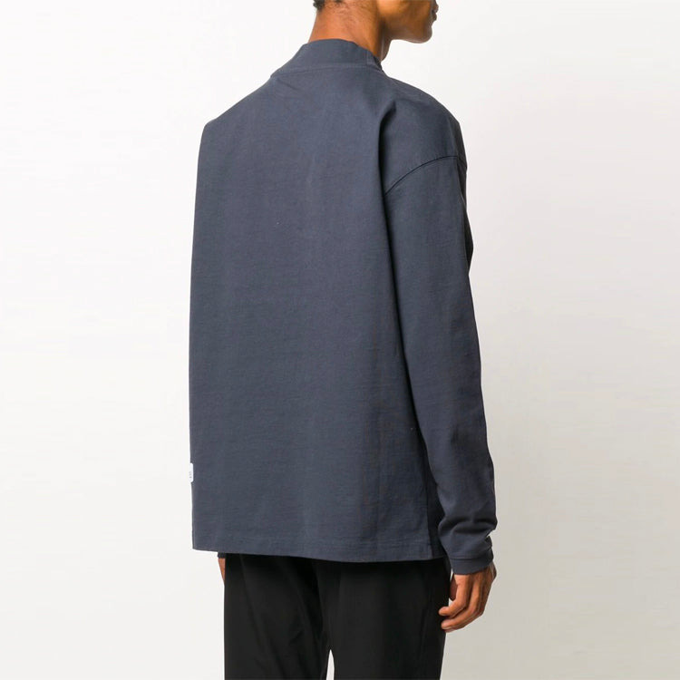 HERON PRESTON Ctnmb Long Sleeve Turtleneck Tshirt 'Navy' HMAB017F20JER0014501 - 2