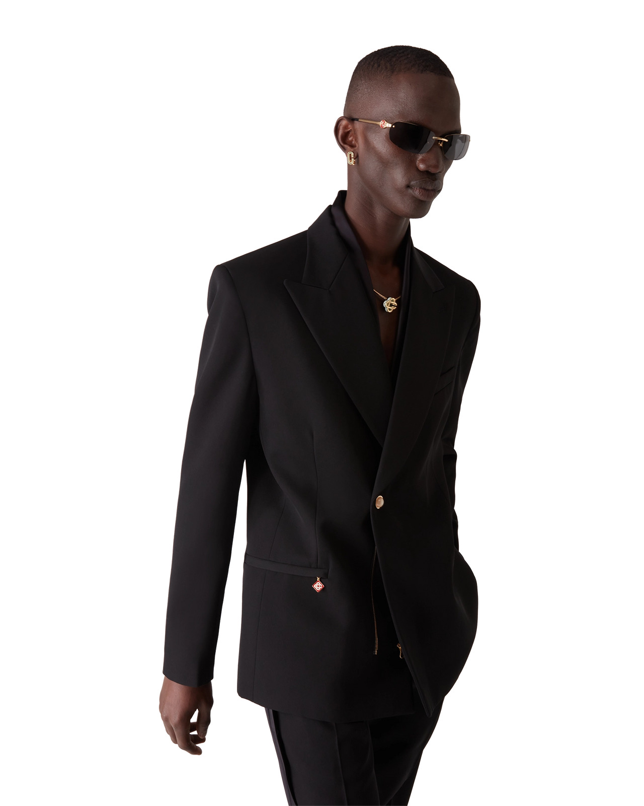Wool Double Breasted Jacket | Casablanca Paris - 4