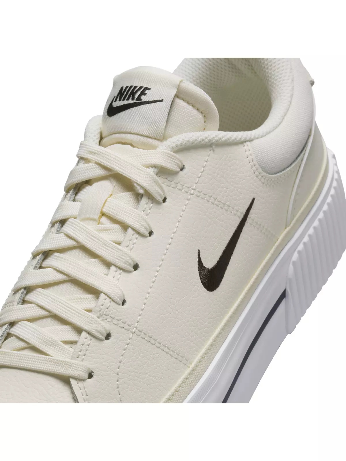 Court Legacy Lift "Pale Ivory/Muslin/White/Black" Women's Shoe - 7