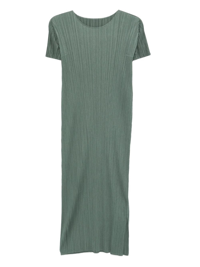 Pleated short-sleeve dress 1