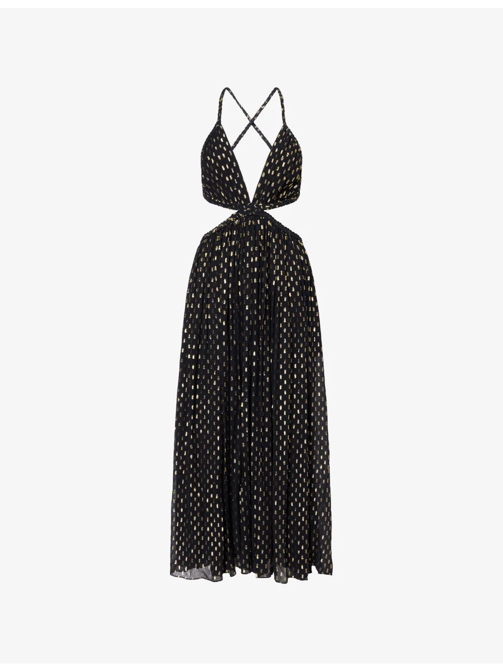 Daylight Braid-Trim Woven Midi Dress - 1