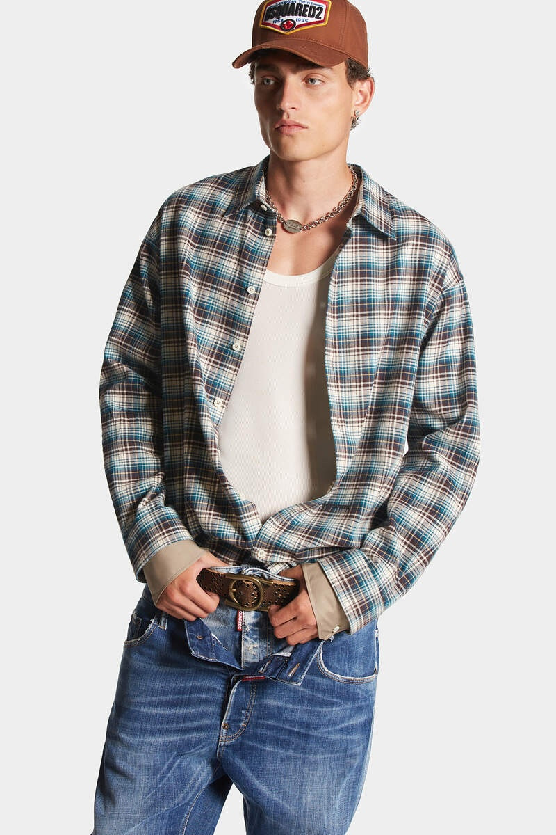 LAYERED SLEEVES CHECKED SHIRT 3