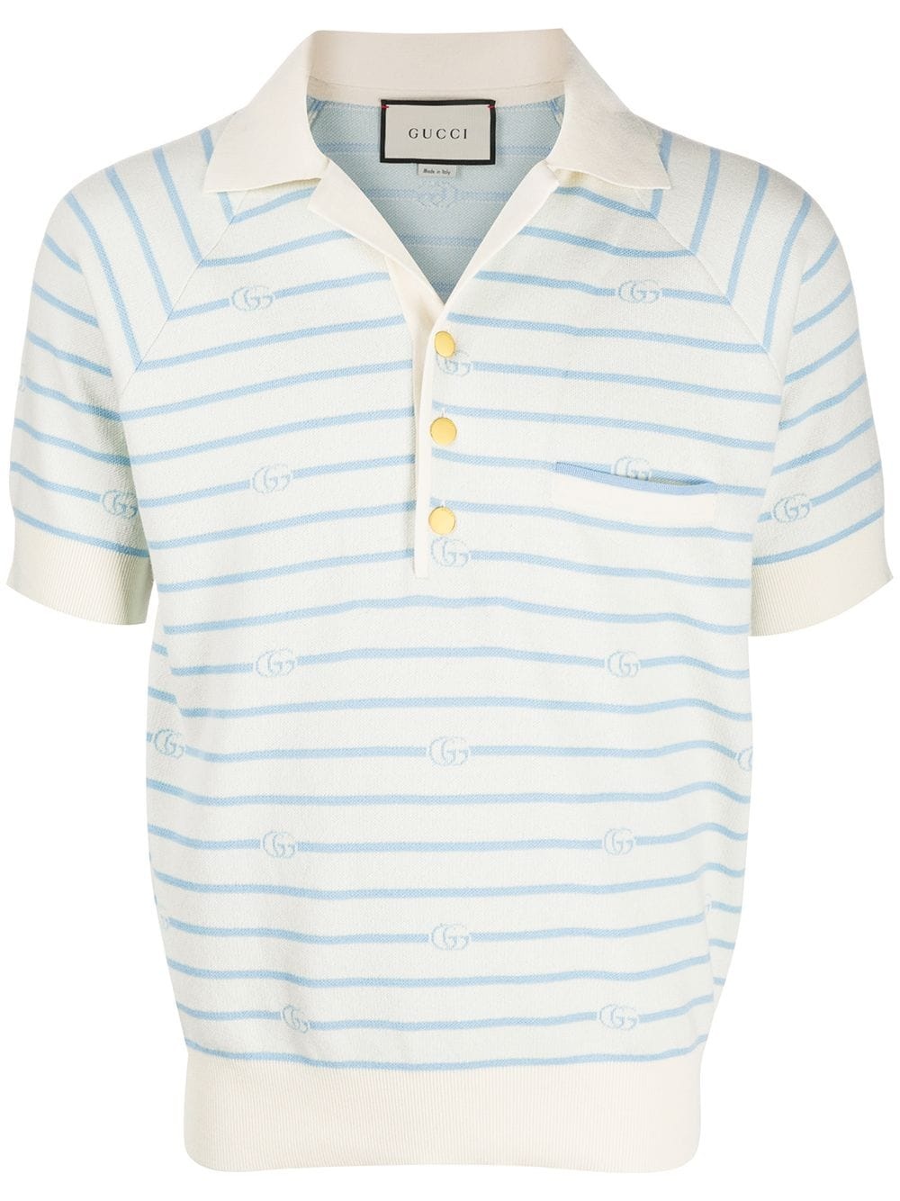 GG striped polo shirt - 1