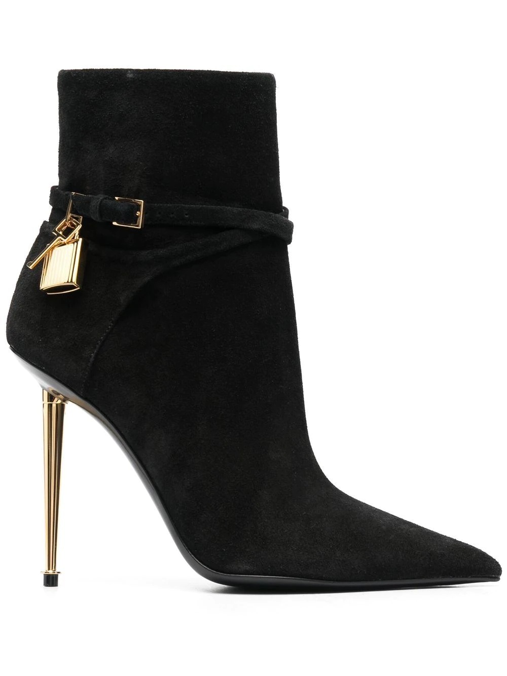 padlock-detail 105mm heel boots - 1